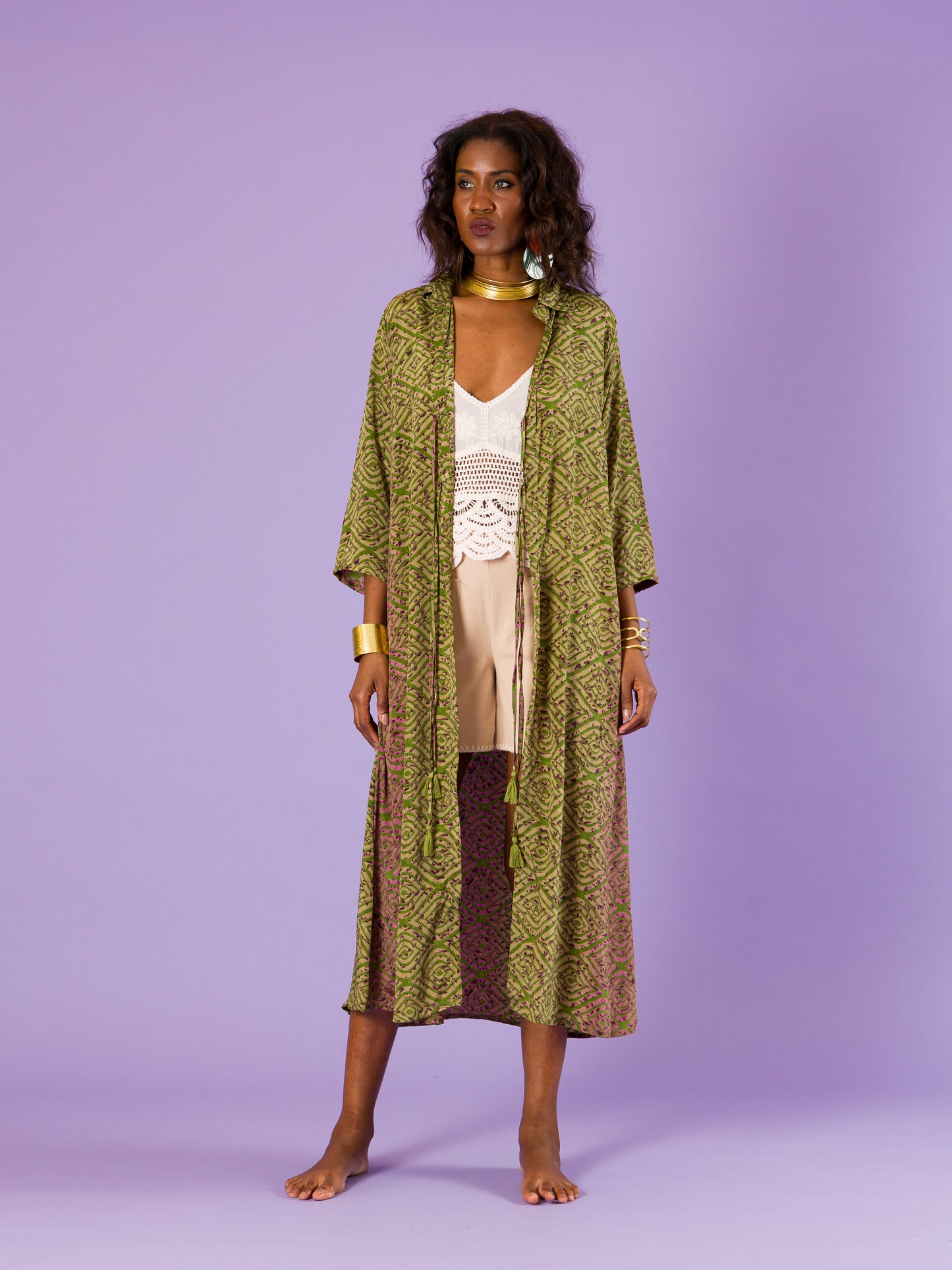 Kimono Vulcano in seta