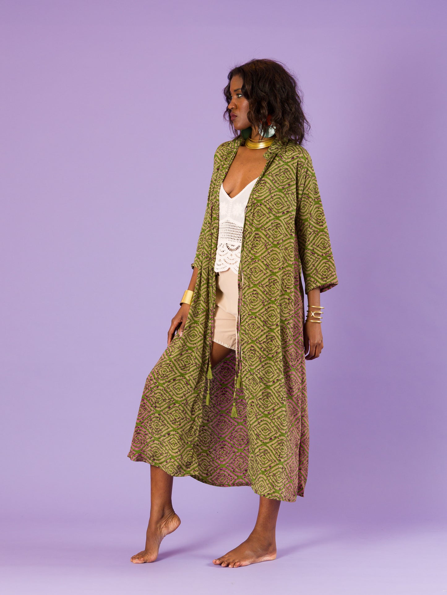 Kimono Vulcano in seta