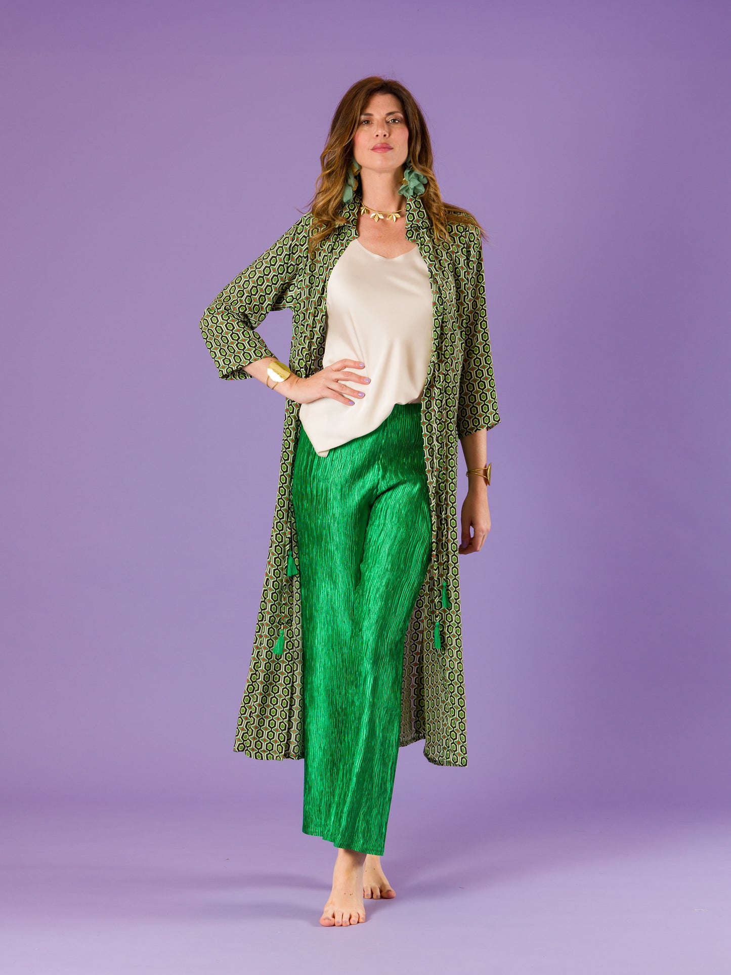 Kimono Vulcano in seta