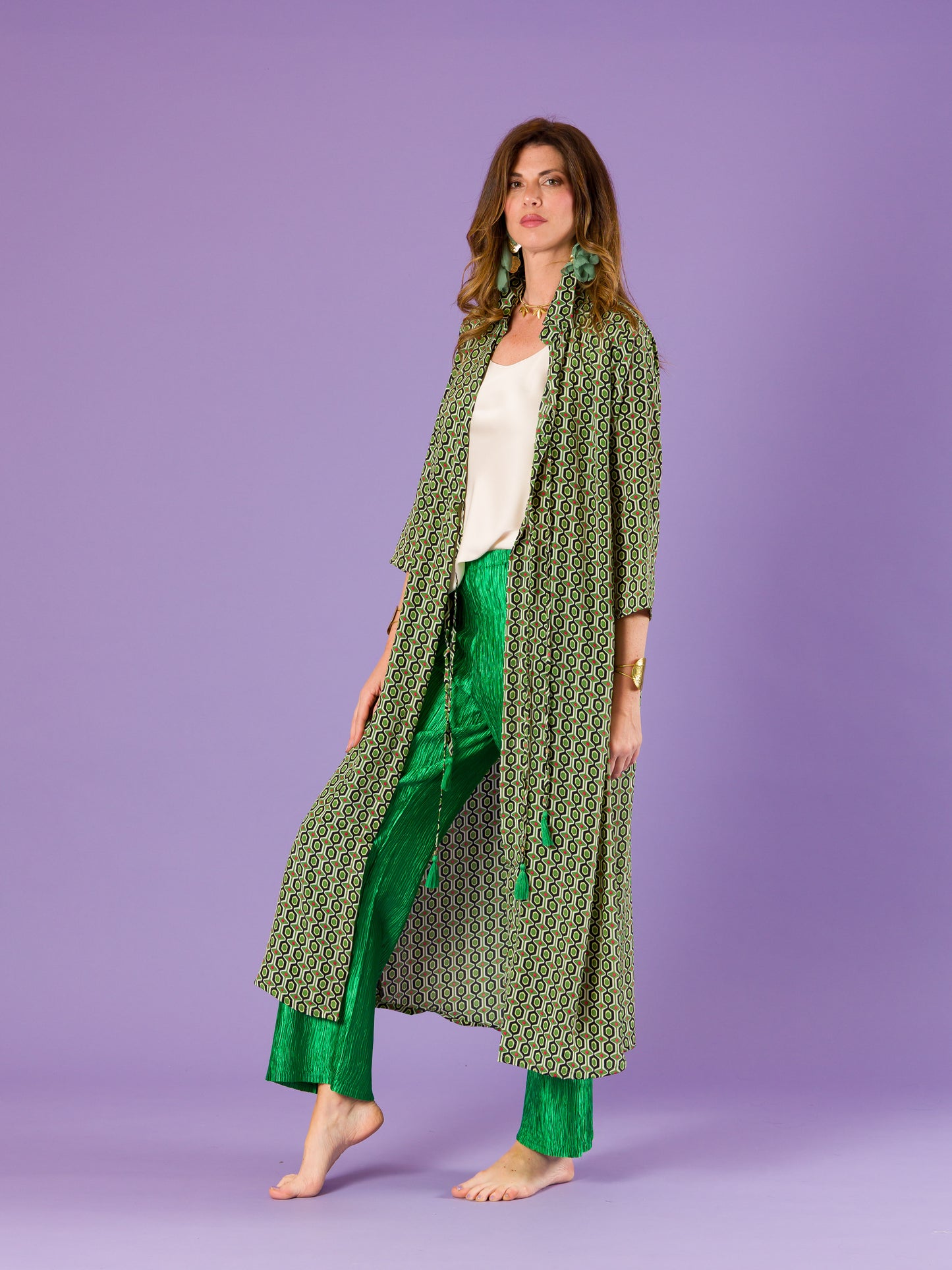 Kimono Vulcano in seta