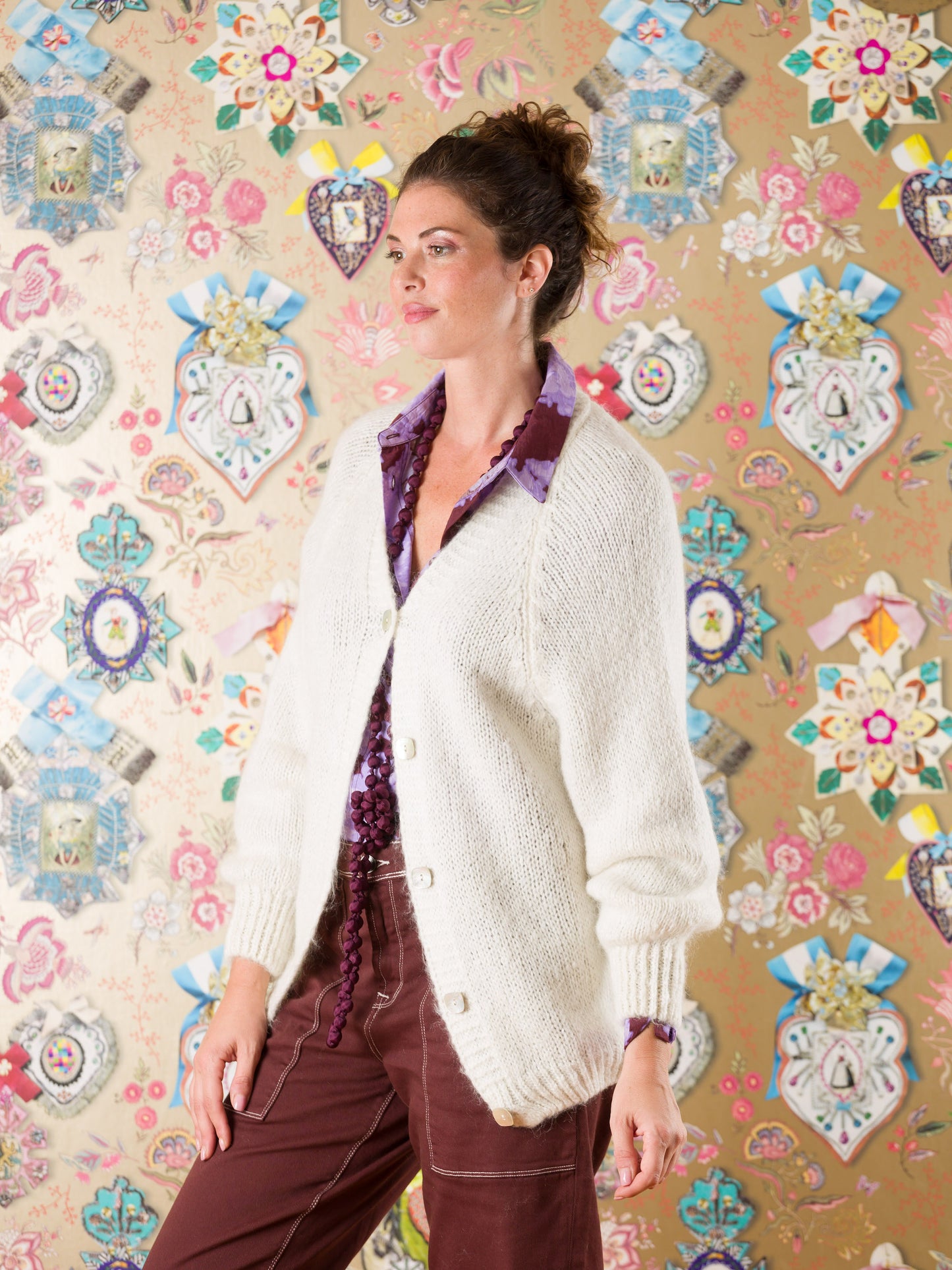Cardigan Gansbaai in misto lana
