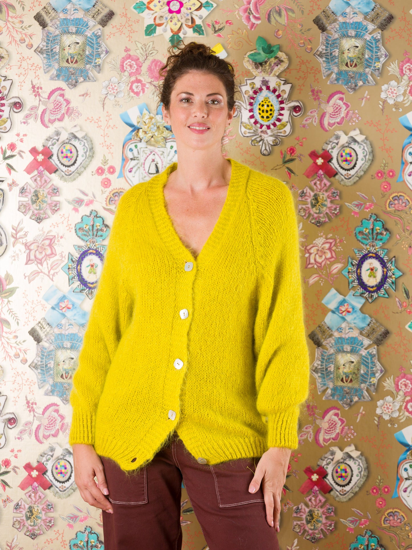 Cardigan Gansbaai in misto lana