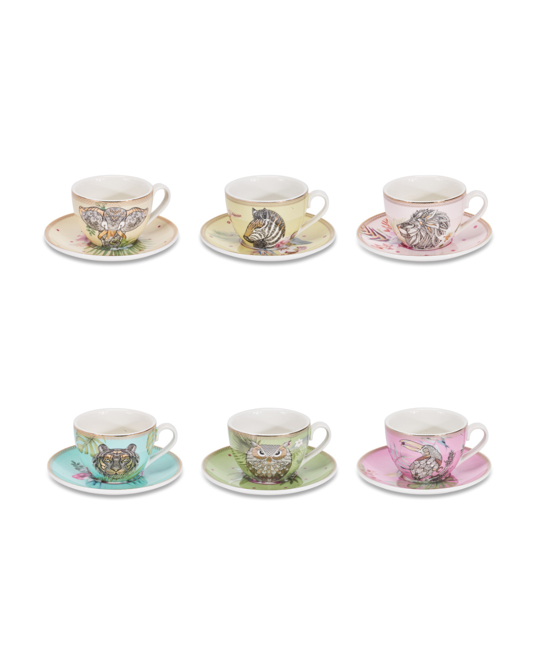 Servizio Sei Tazze Caffè - Animalier