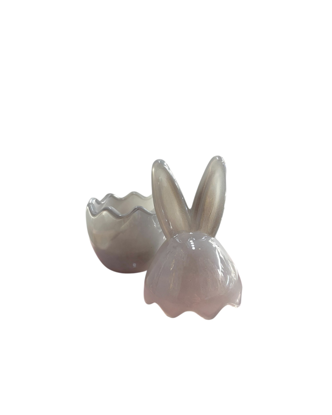 Barattolo Coniglio Grigio In Vetro