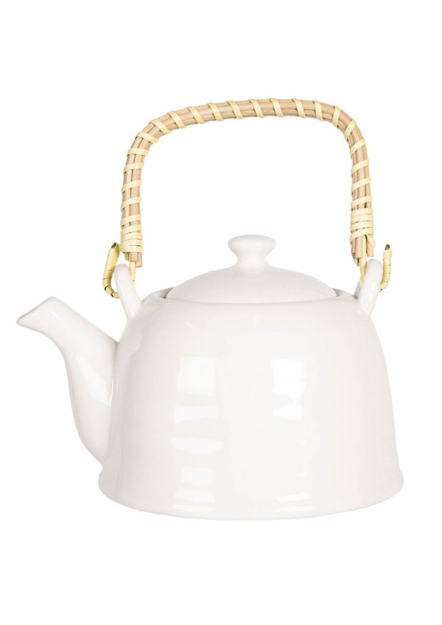 Teapot With Infuser - White