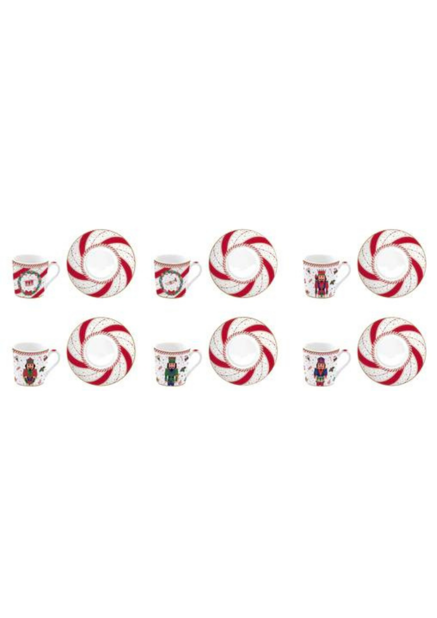 Servizio Sei Tazzine Nutcracker Twist