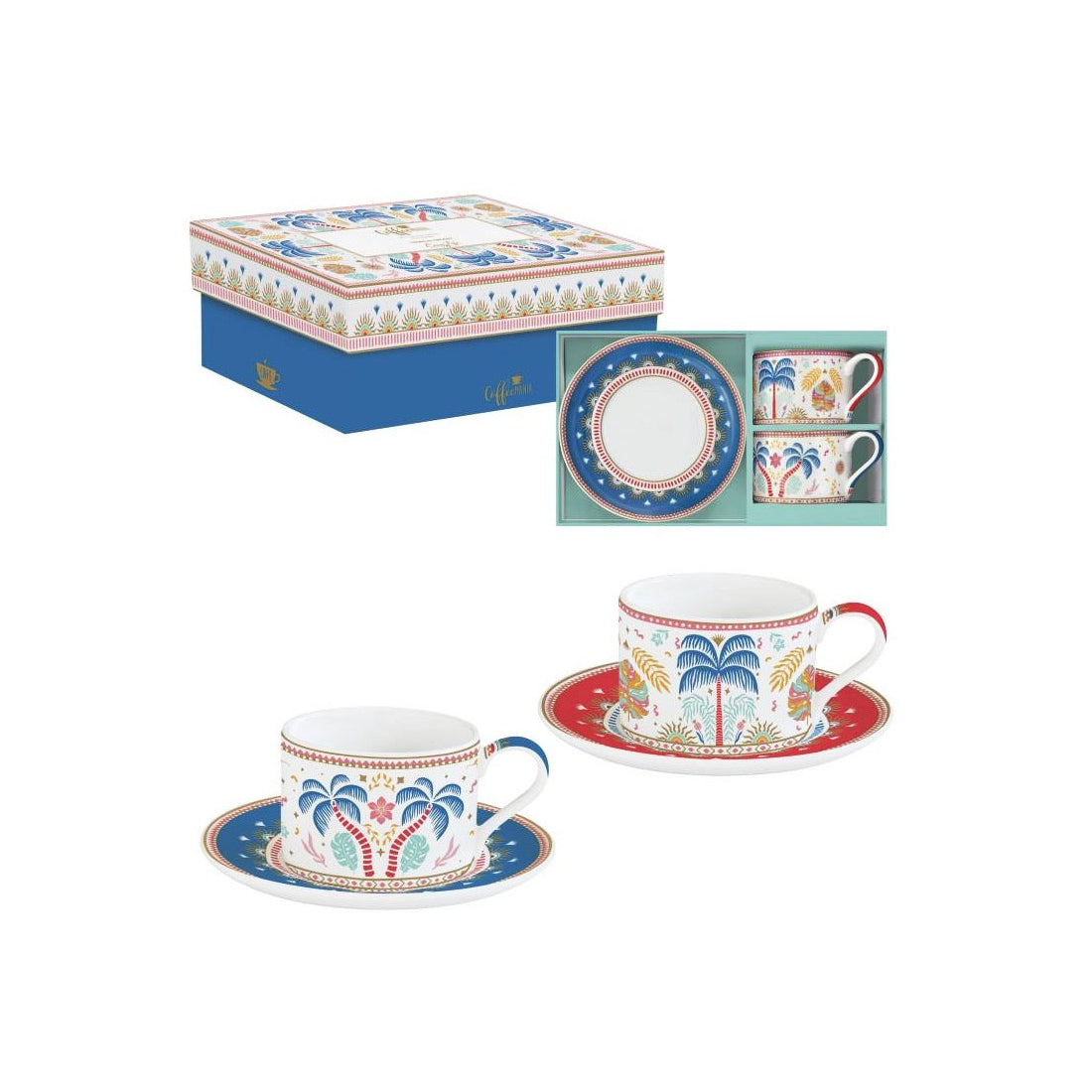 Coppia Tazze da te Tropical Groovy