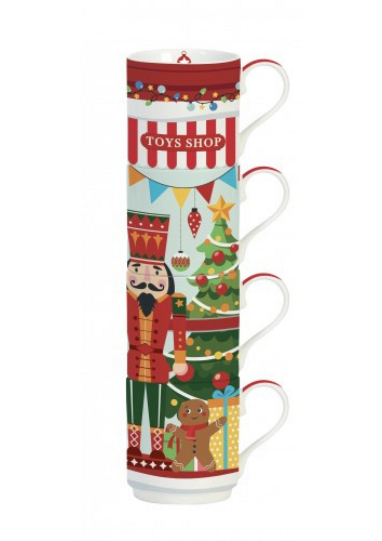 Set 4 Tazze Impilabili Toy Shop
