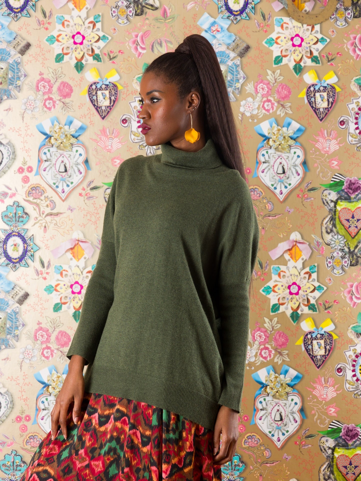 Collo alto Mbotyi in cashmere