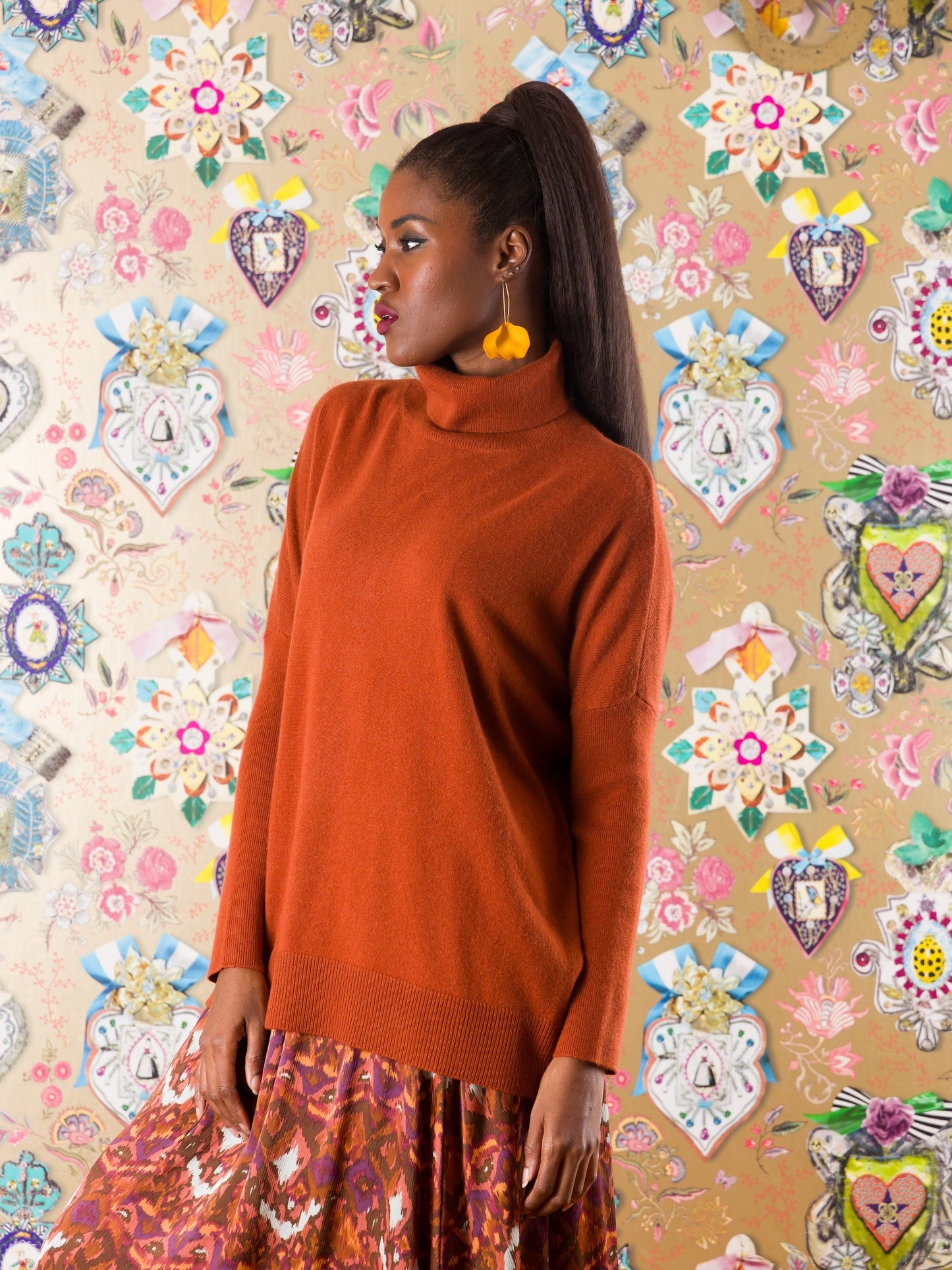 Collo alto Mbotyi in cashmere