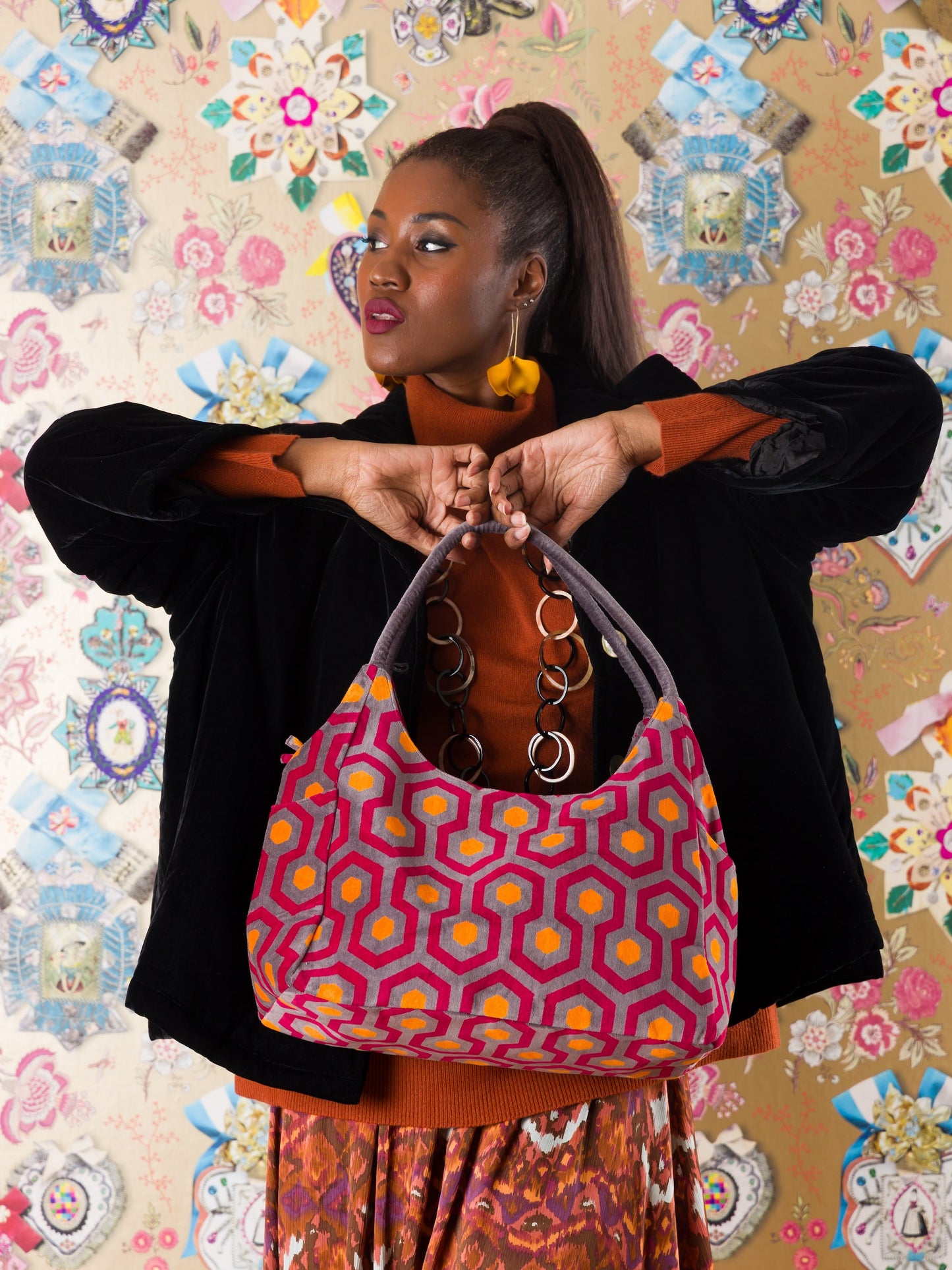 Borsa Mwanga in velluto