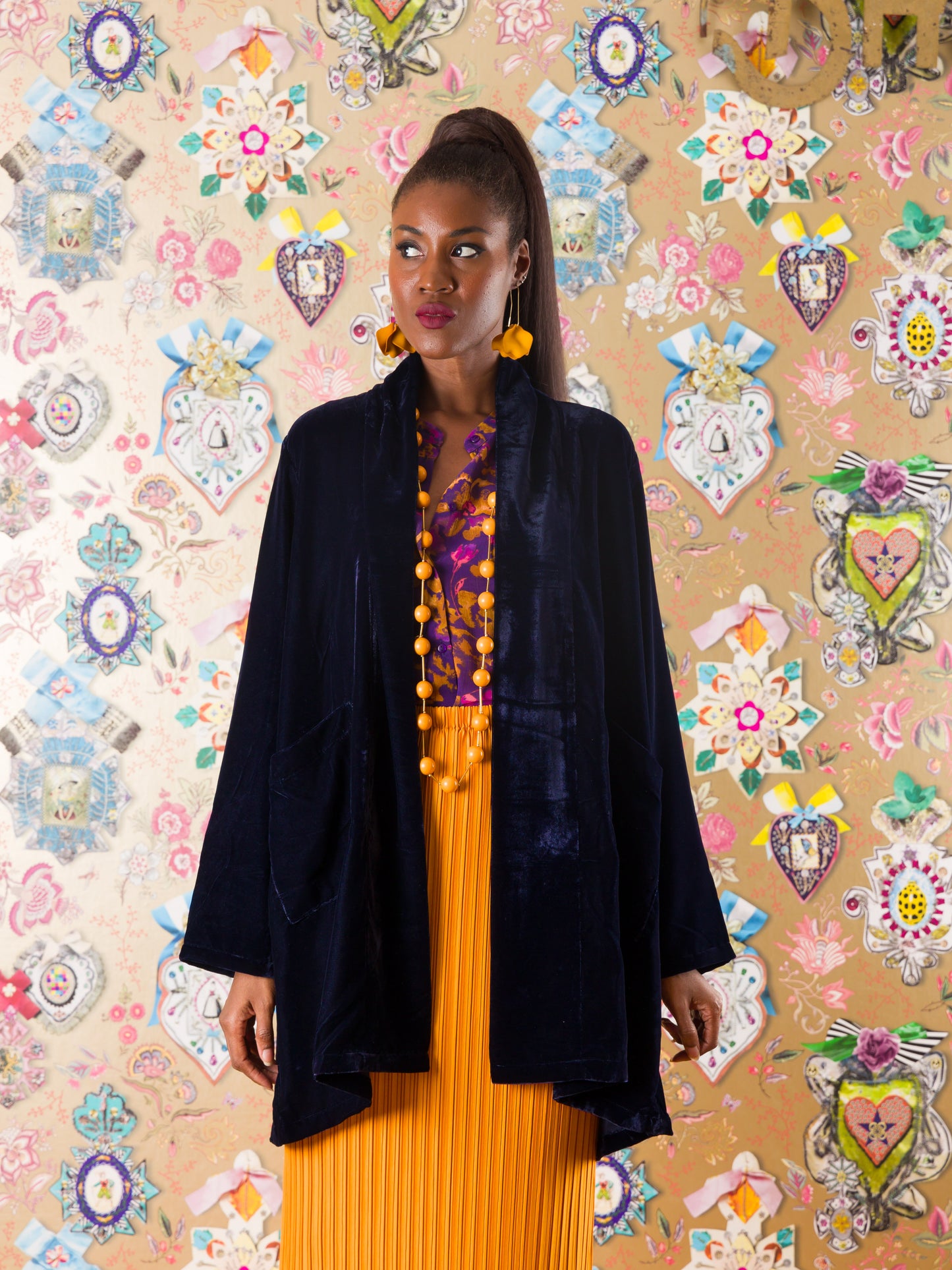 Kimono Kilwa Masoko in velluto di seta