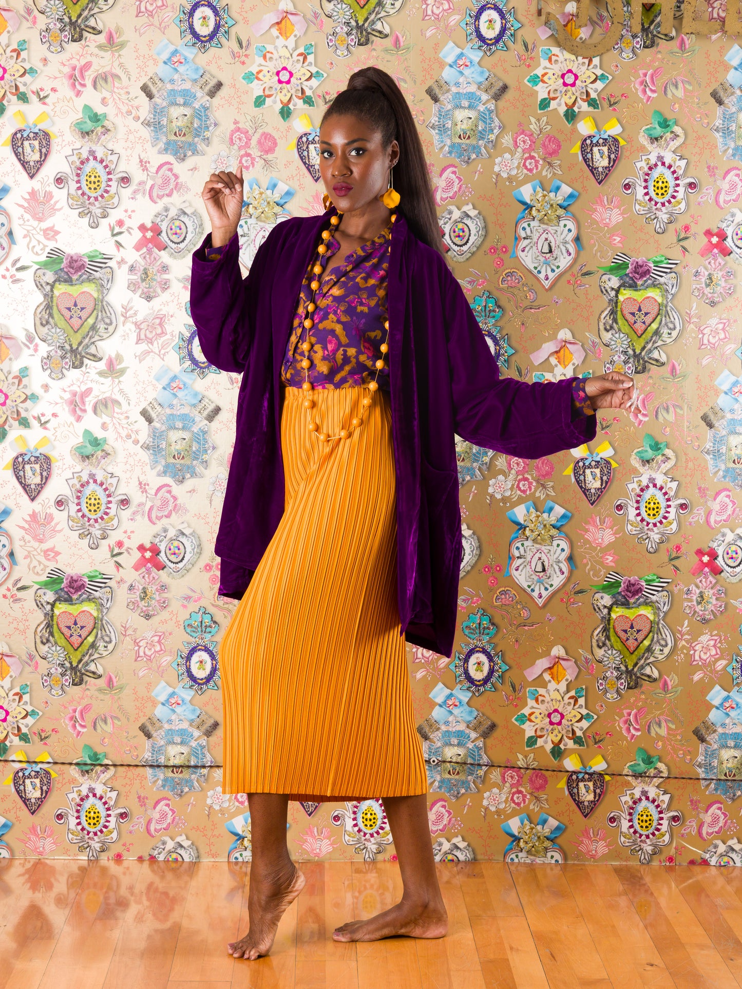 Kimono Kilwa Masoko in velluto di seta