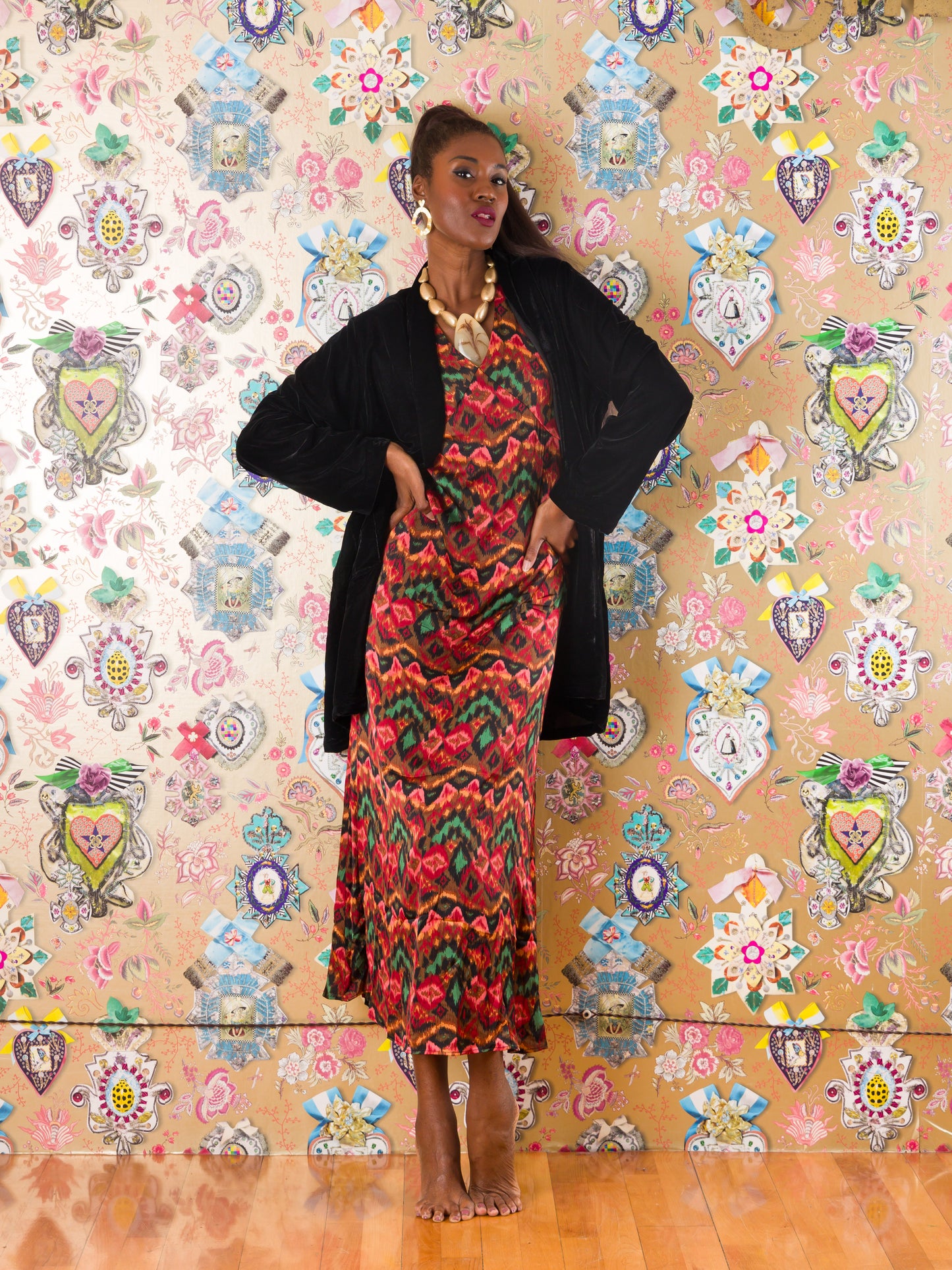 Kimono Kilwa Masoko in velluto di seta
