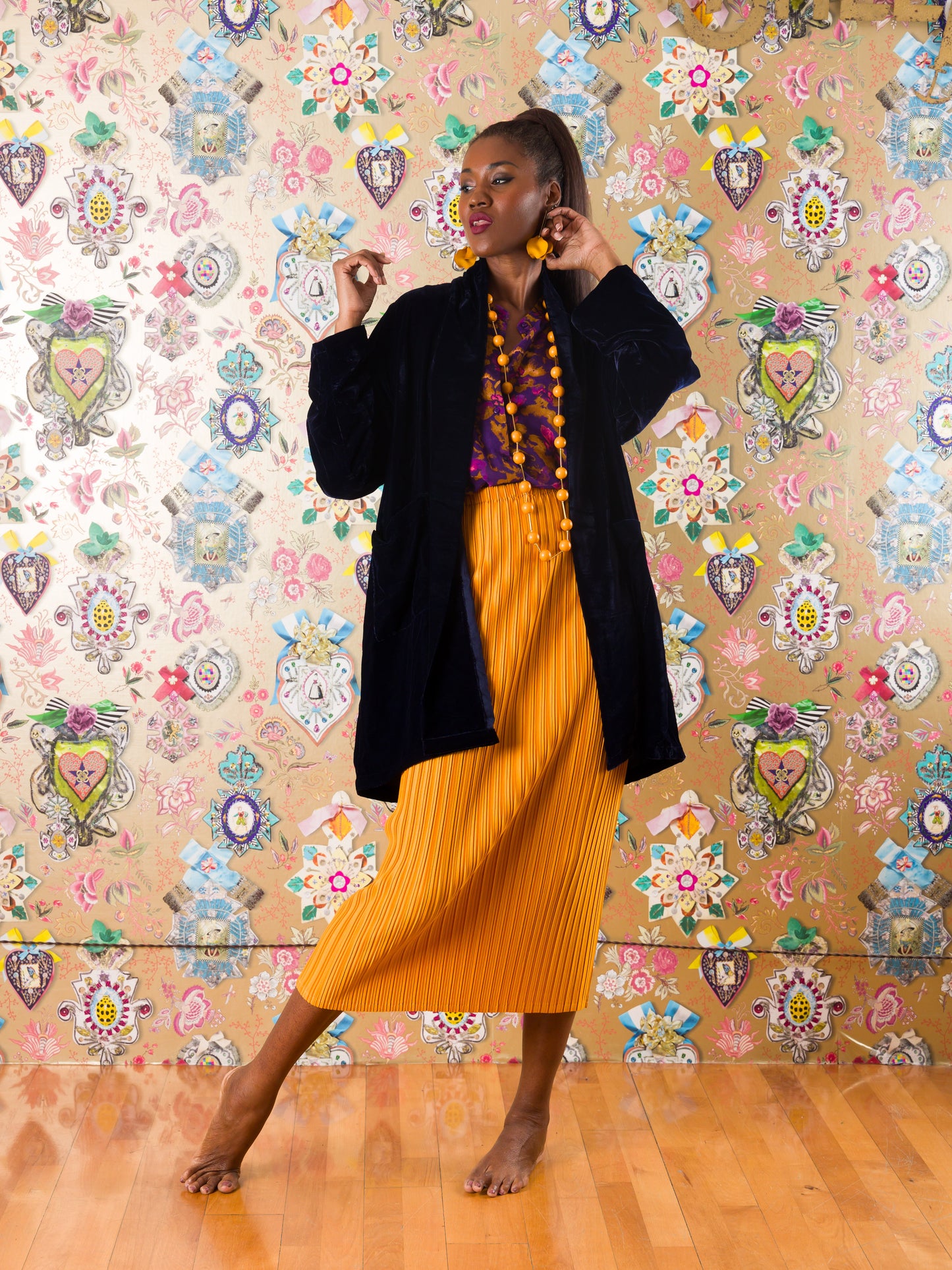 Kimono Kilwa Masoko in velluto di seta