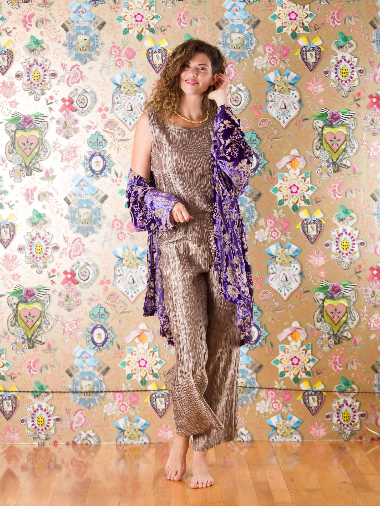 Kimono Kilwa Masoko in velluto devorè