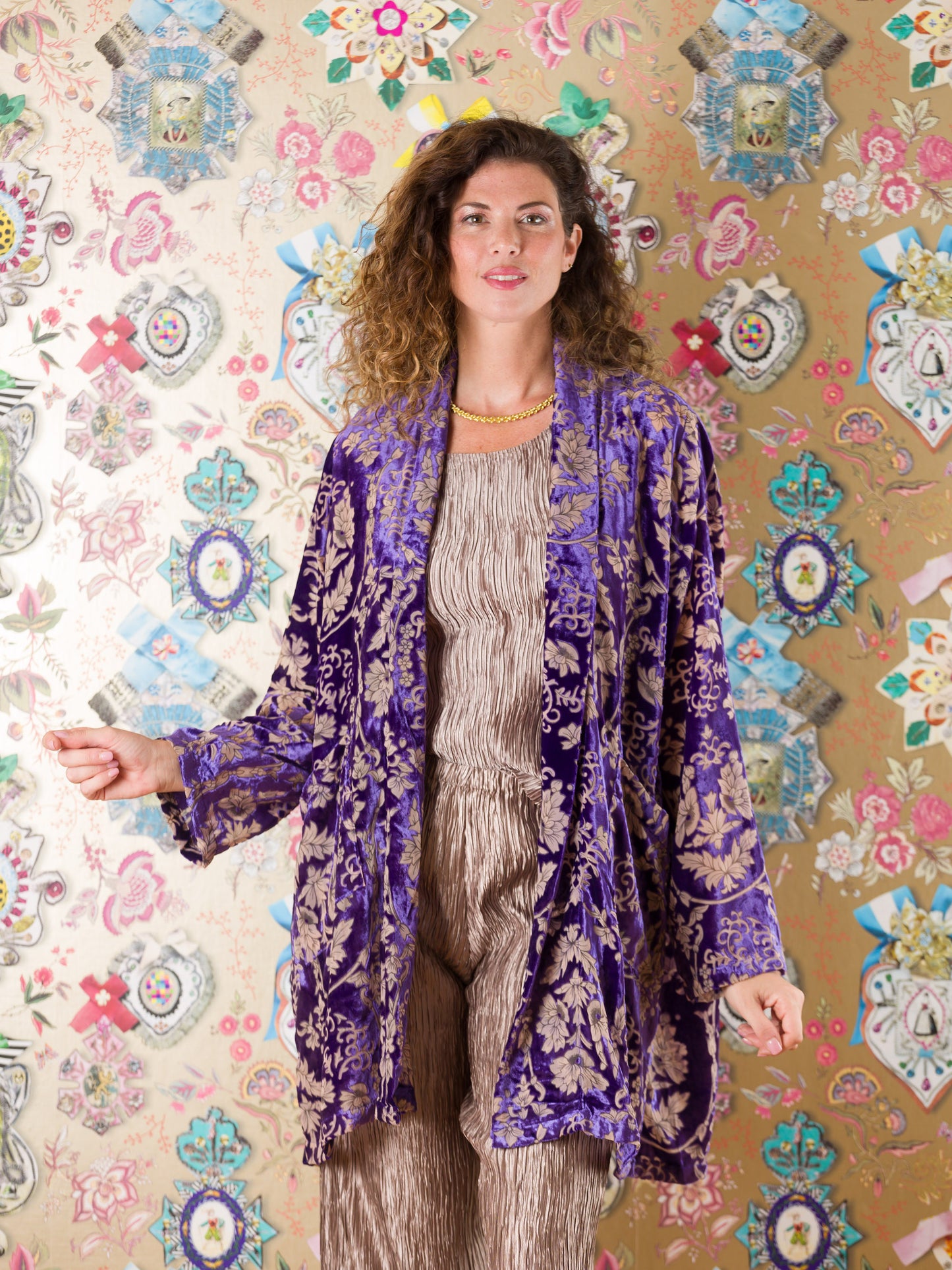 Kimono Kilwa Masoko in velluto devorè
