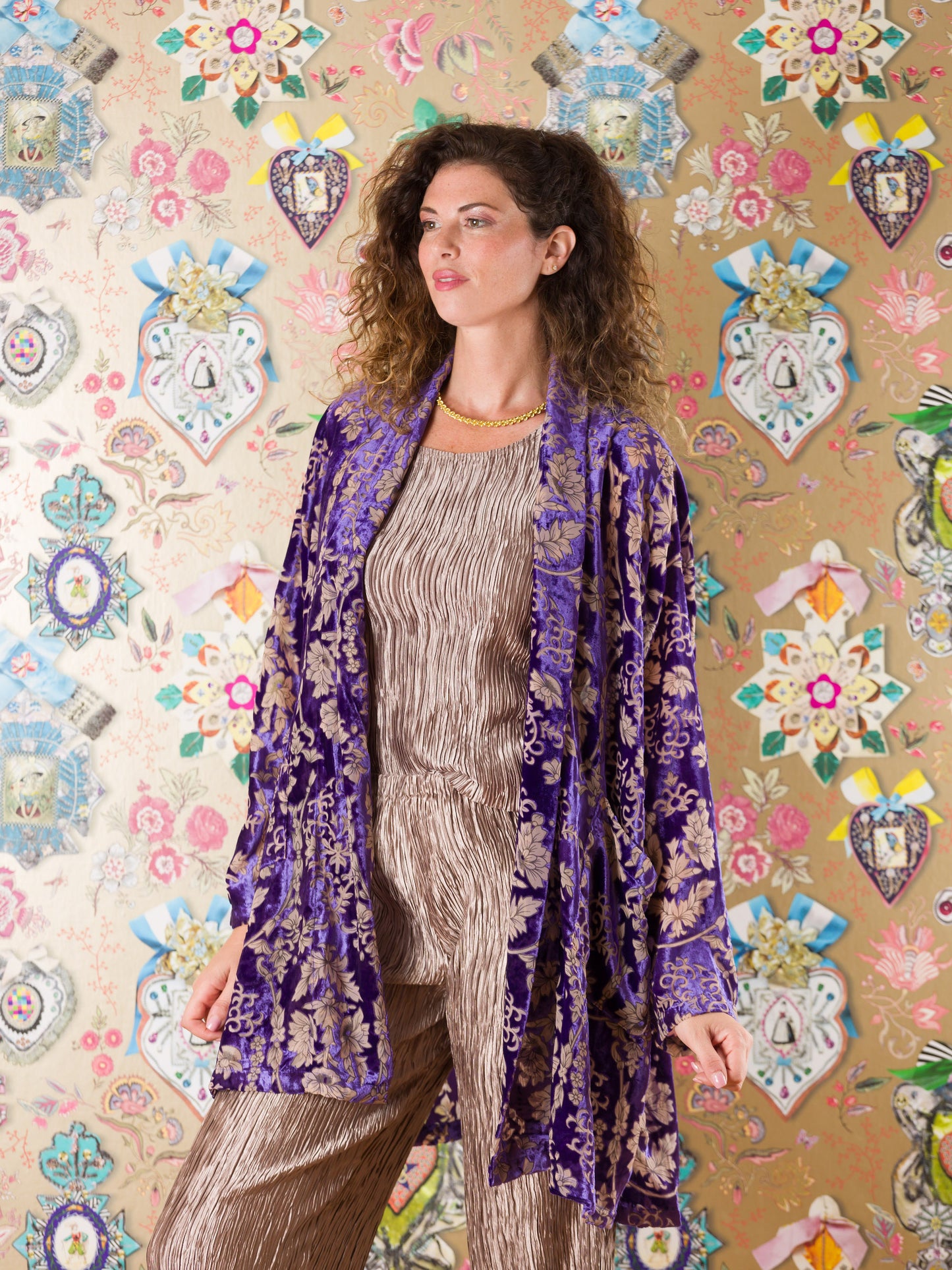 Kimono Kilwa Masoko in velluto devorè