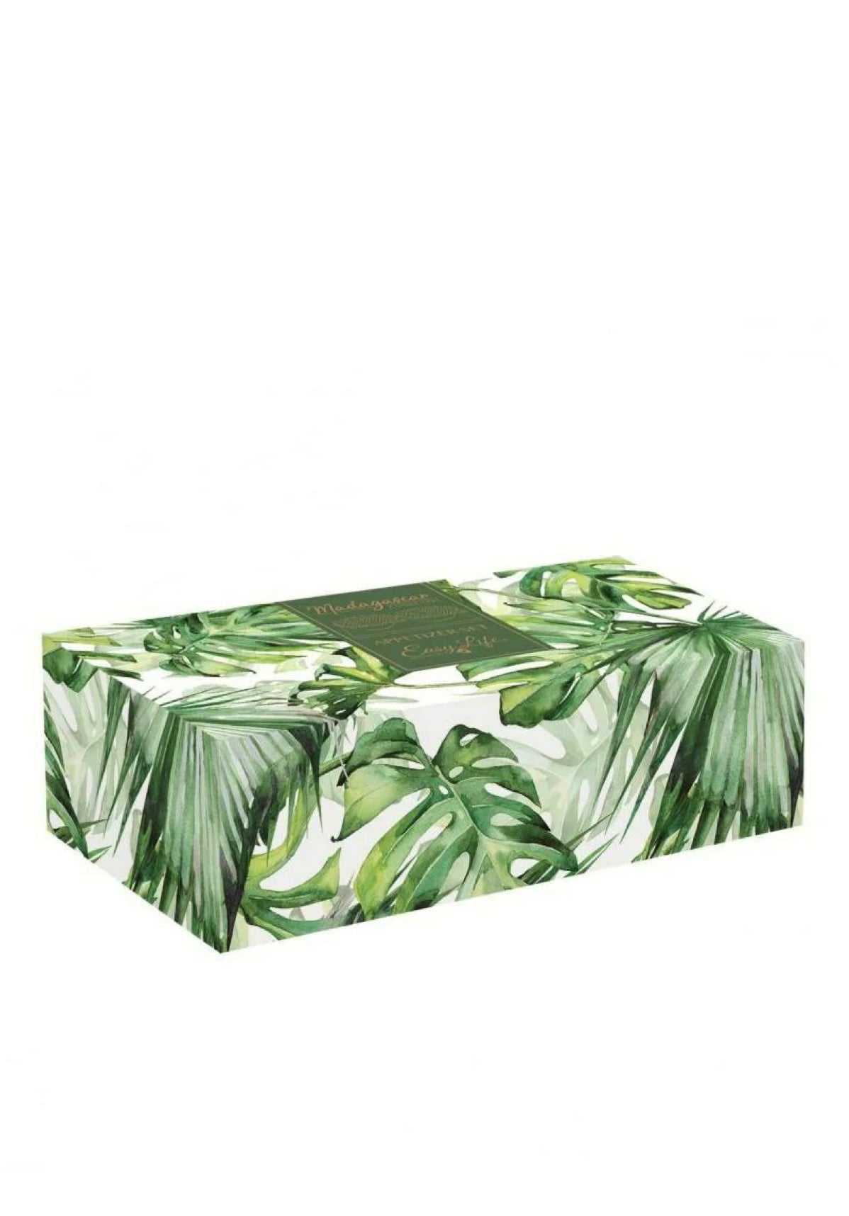 Aperitif set with bamboo tray and 3 bowls - leaf