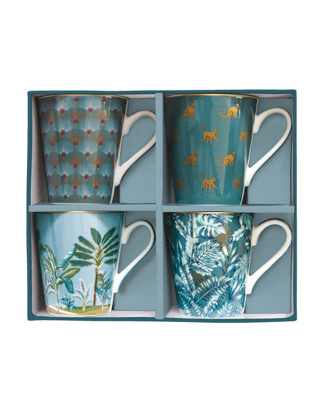 Set 4 mugs -Coffee Mania Jungle