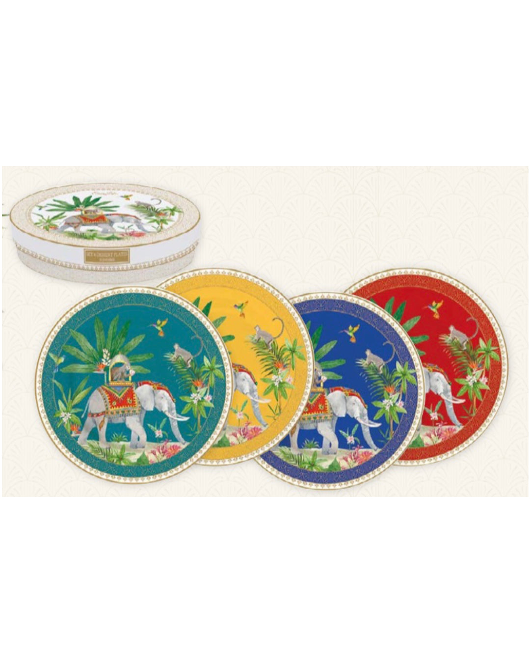 Service four dessert plates - Marajah