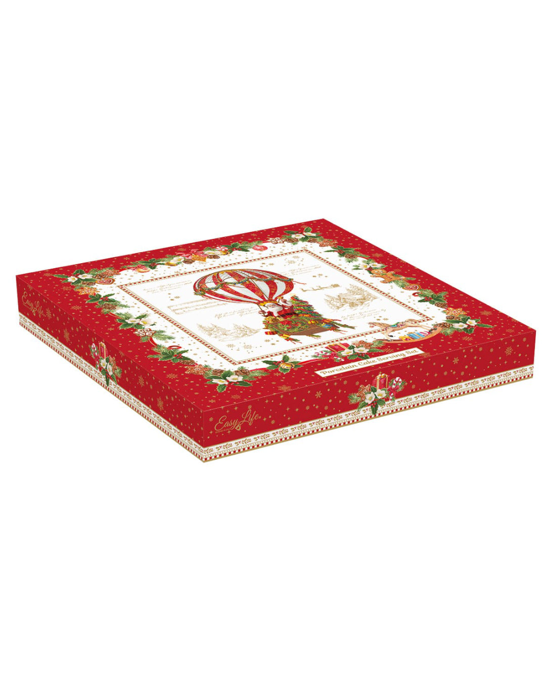 Piatto Torta con Paletta Christmas Memories