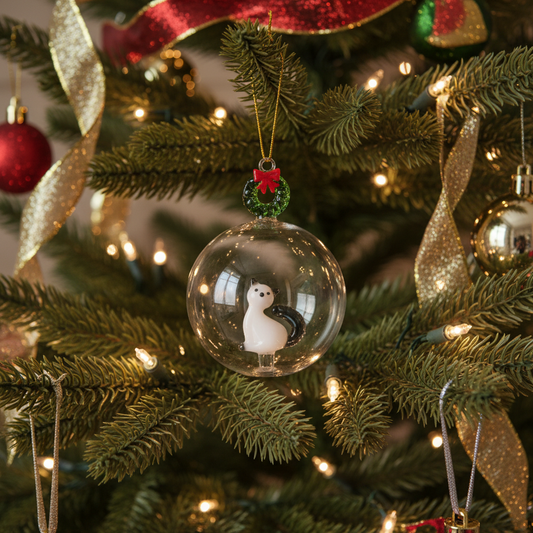 Palla di Natale Gatto & Ghirlanda