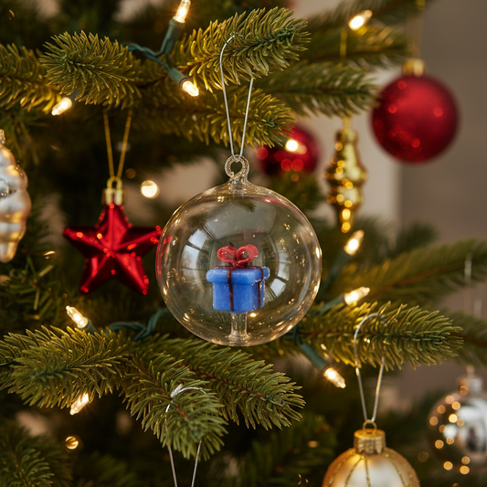 Palla di Natale Regalo Blu