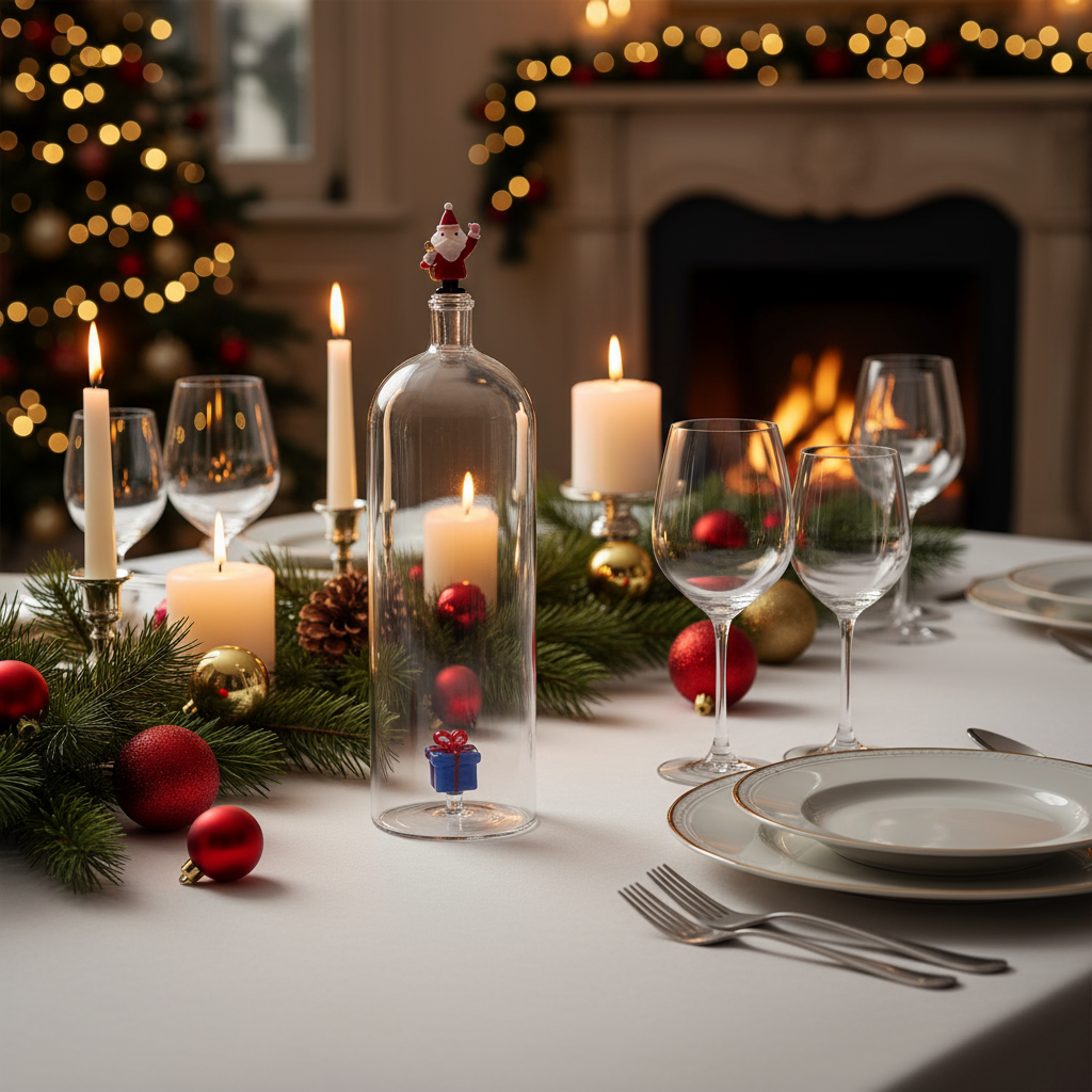 Bottiglia con Pacco Regalo