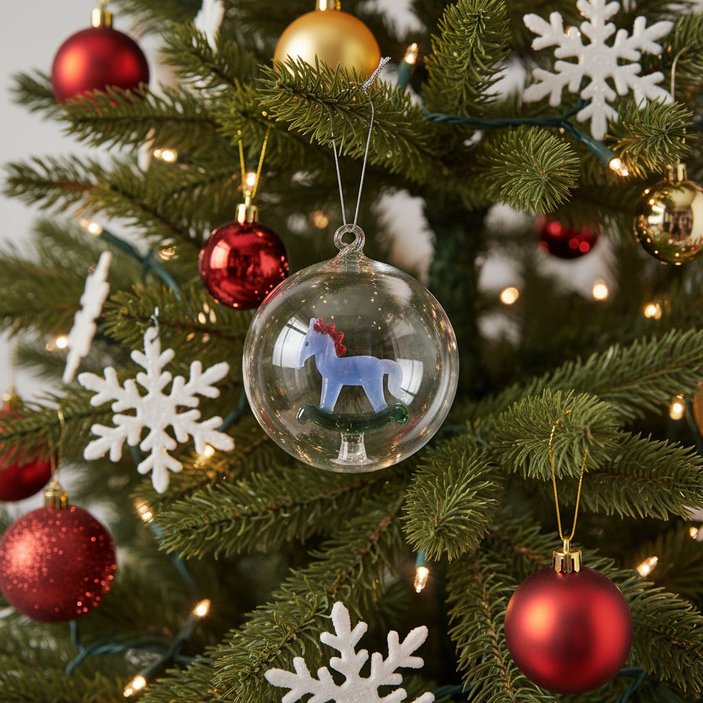 Palla di Natale Cavallo a Dondolo