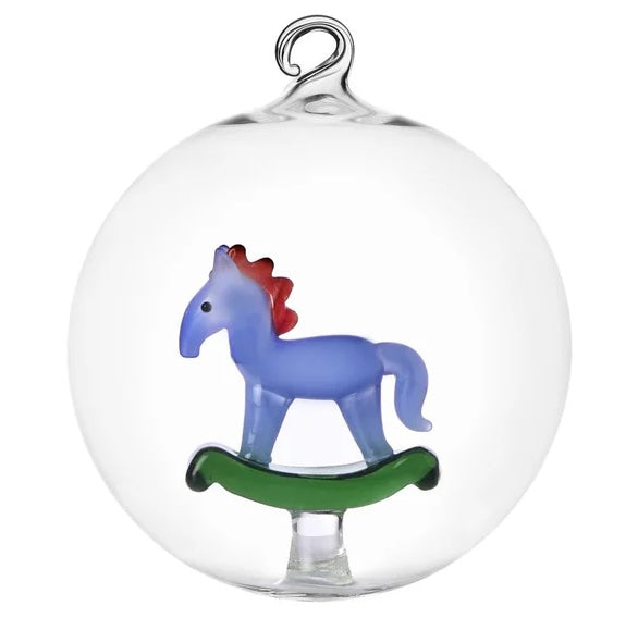 Palla di Natale Cavallo a Dondolo