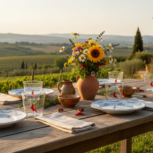 Sei Bicchieri con Peperoncino