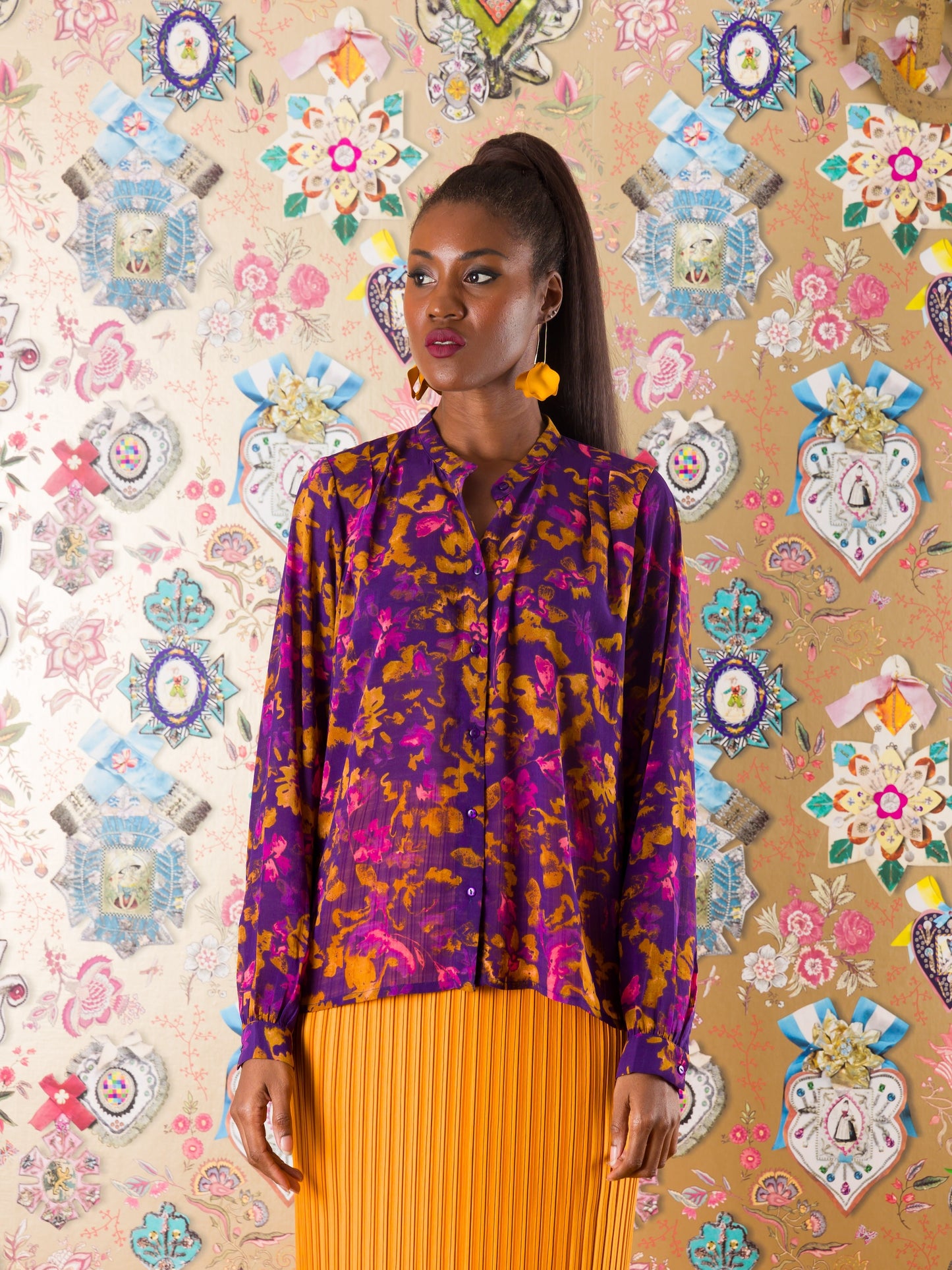 Camicia Mbeya in fantasia floreale