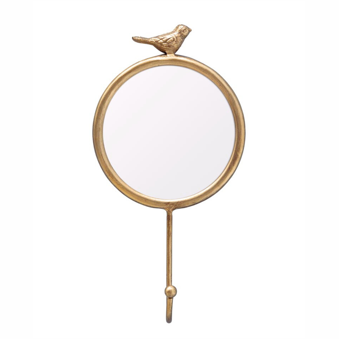 Specchio con gancio uccellino