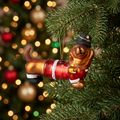 Decorazione in Vetro per Albero di Natale “Bassotto Soldatino” – 15 cm