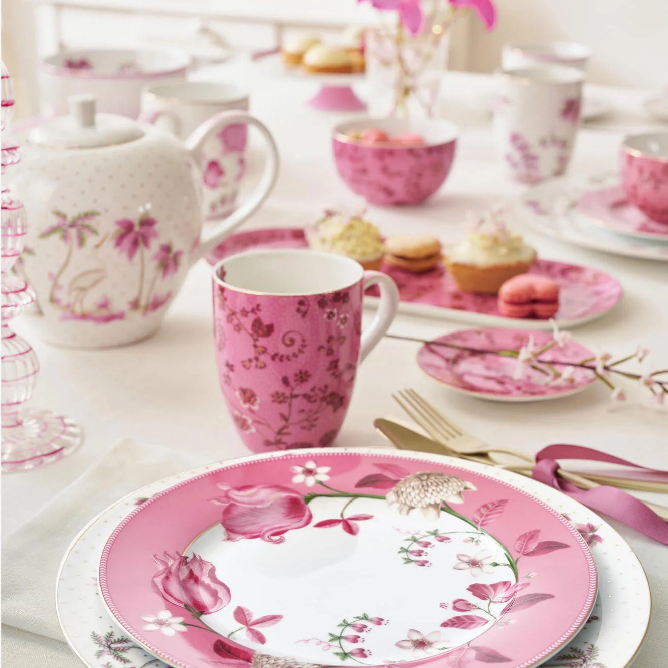 Mug Jolie Flowers Rosa