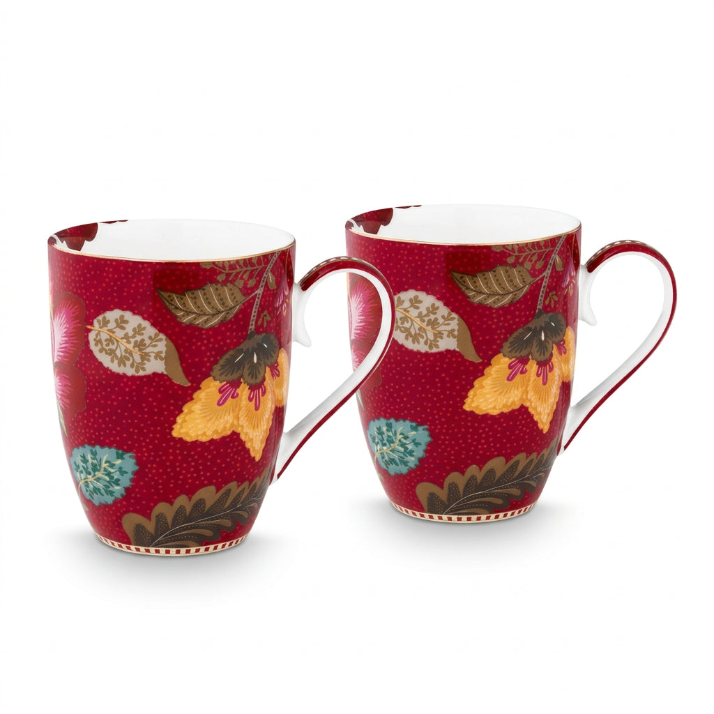 Coppia Mug Blooming Tales Dark Red