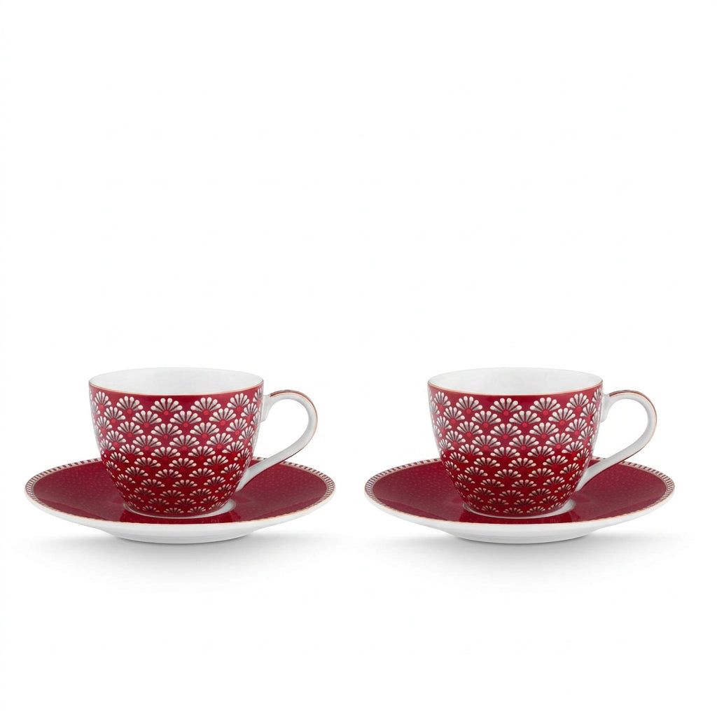 Coppia Tazzine Espresso Blooming Tales Dark Red