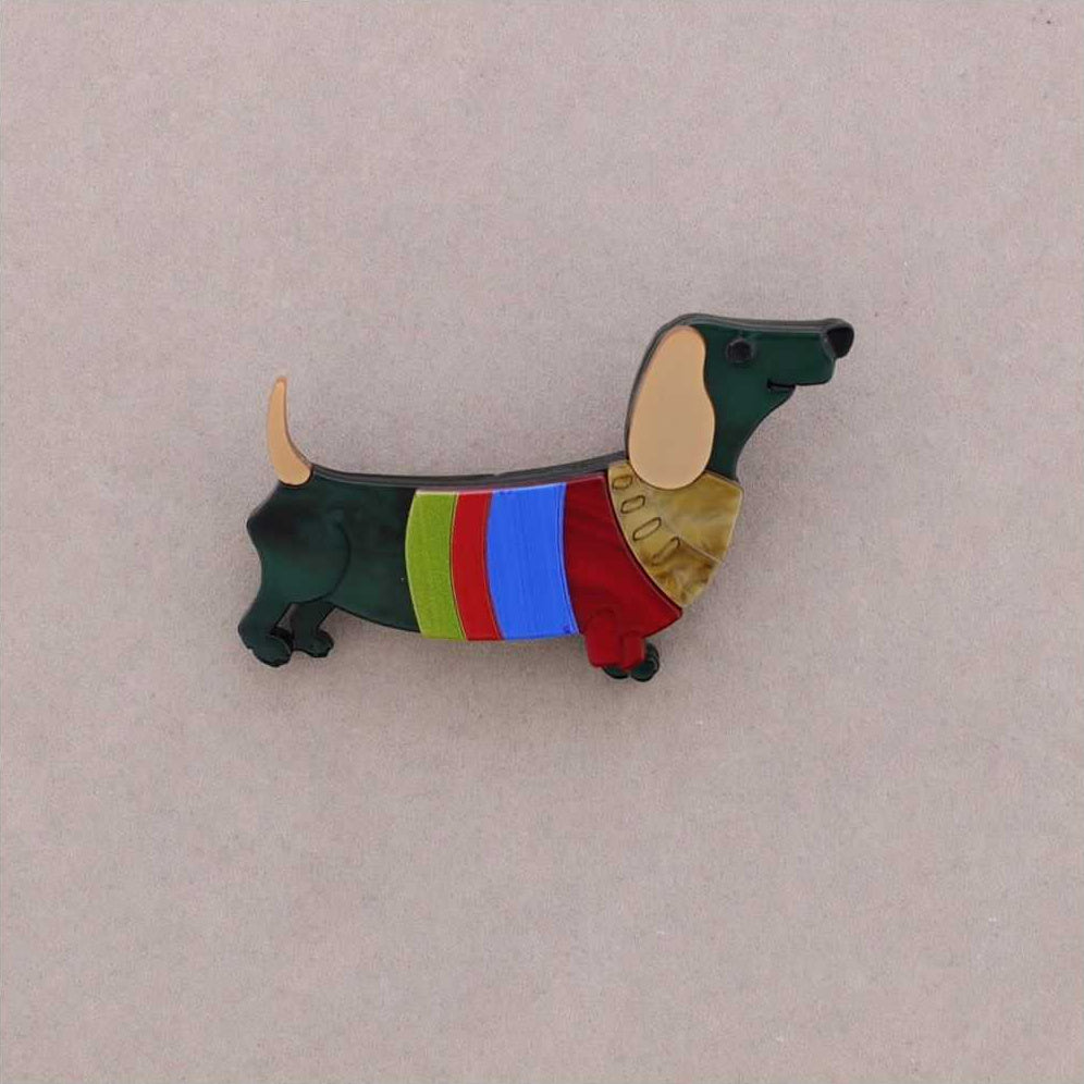 Spilla Bassotto con Maglione