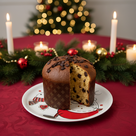 Piatto Panettone Snowman