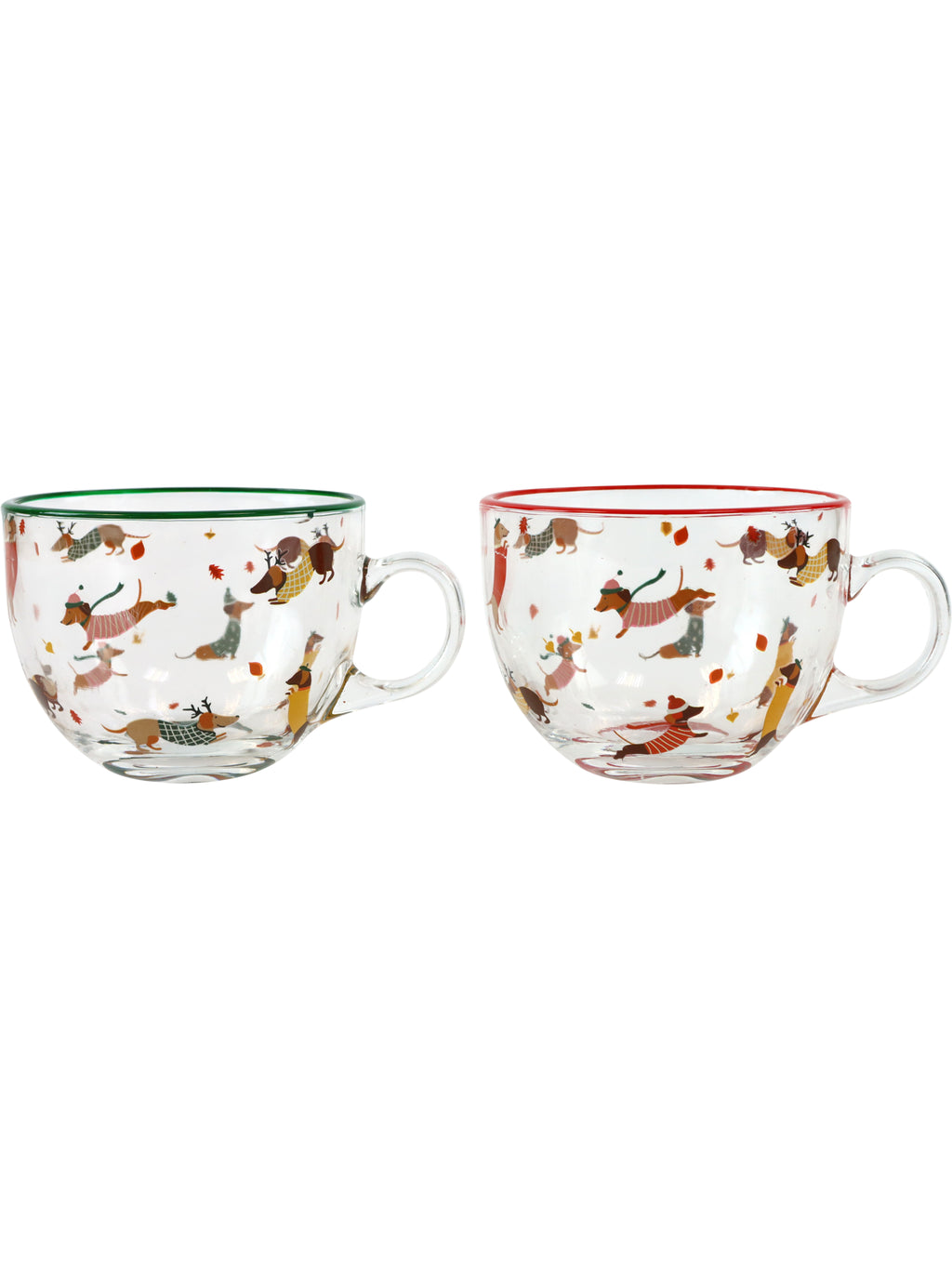 Tazza in Vetro “Bassotti d’Inverno”