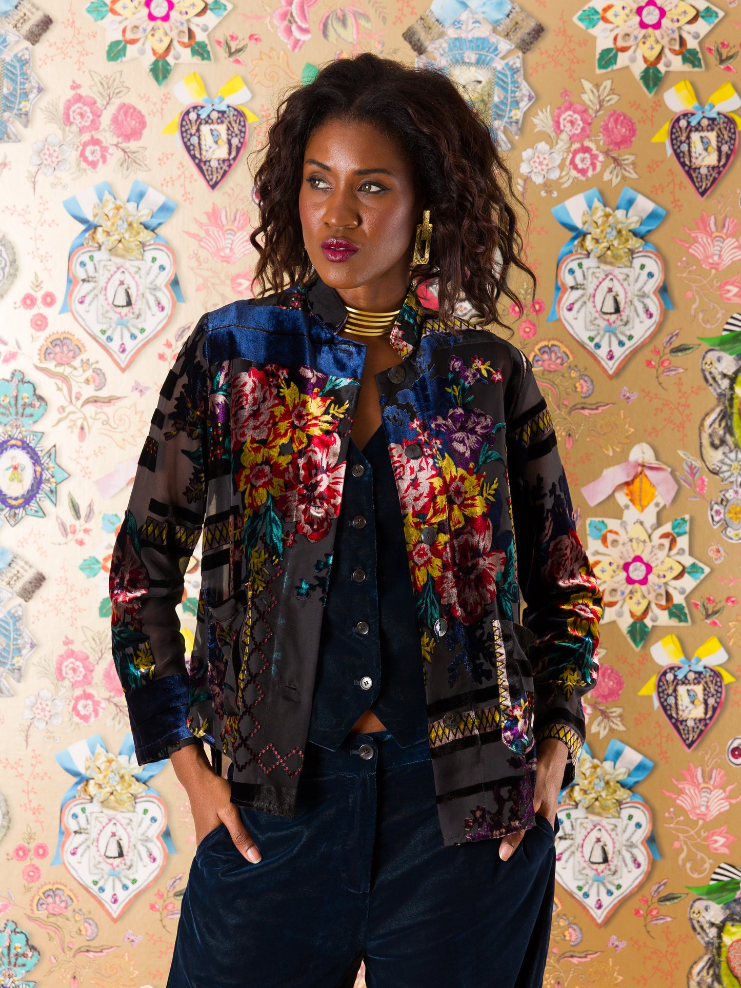 Giacca Manises in Velluto Devorè