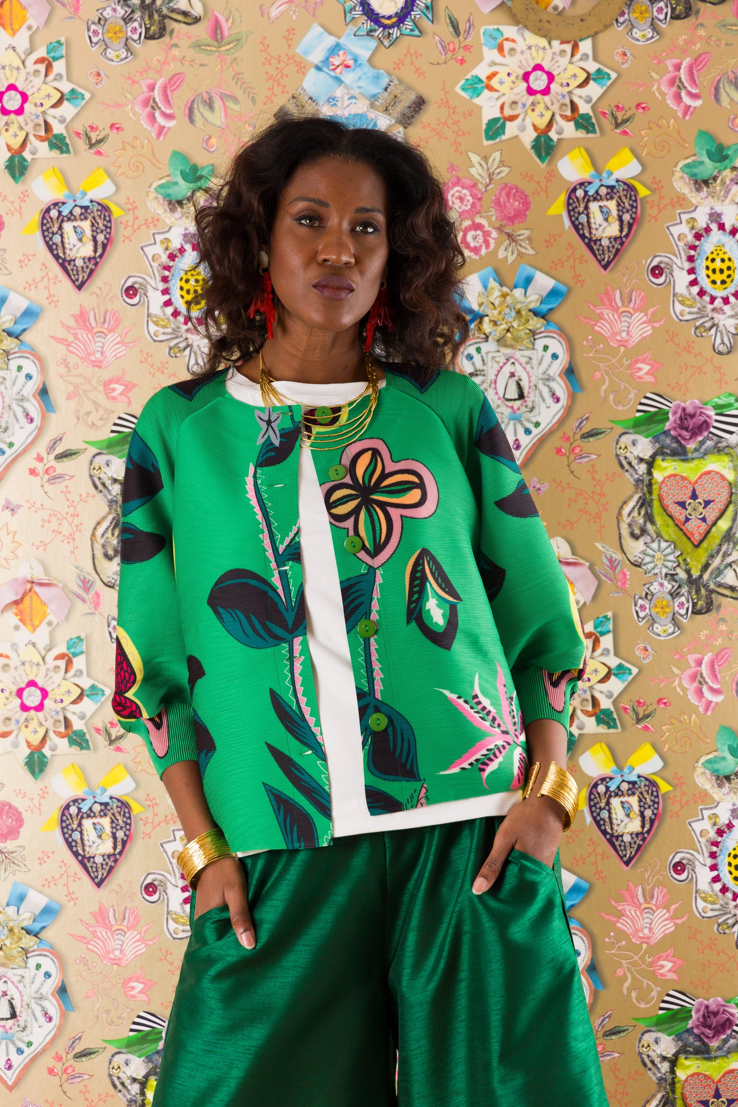 Giacca Pompelmo Crinkle