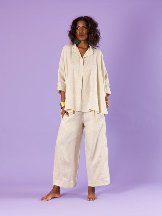 Pantaloni Tribolo in lino