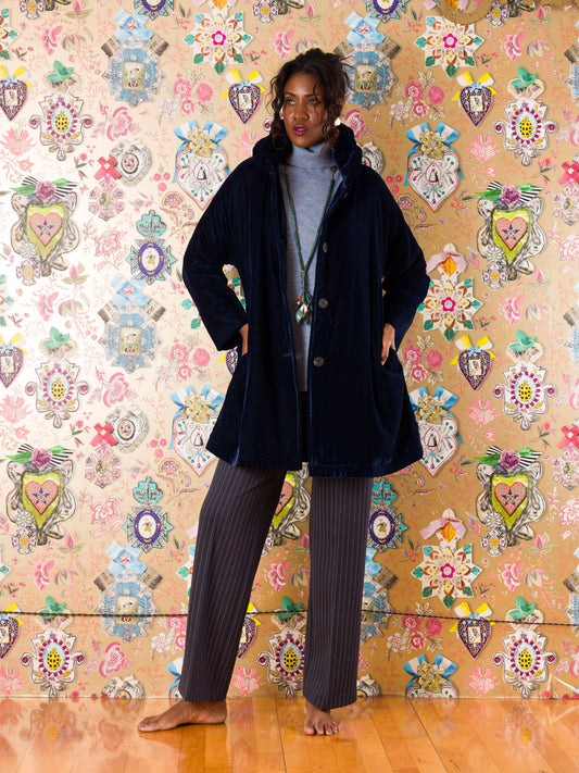 Cappotto Pamplona in velluto di seta