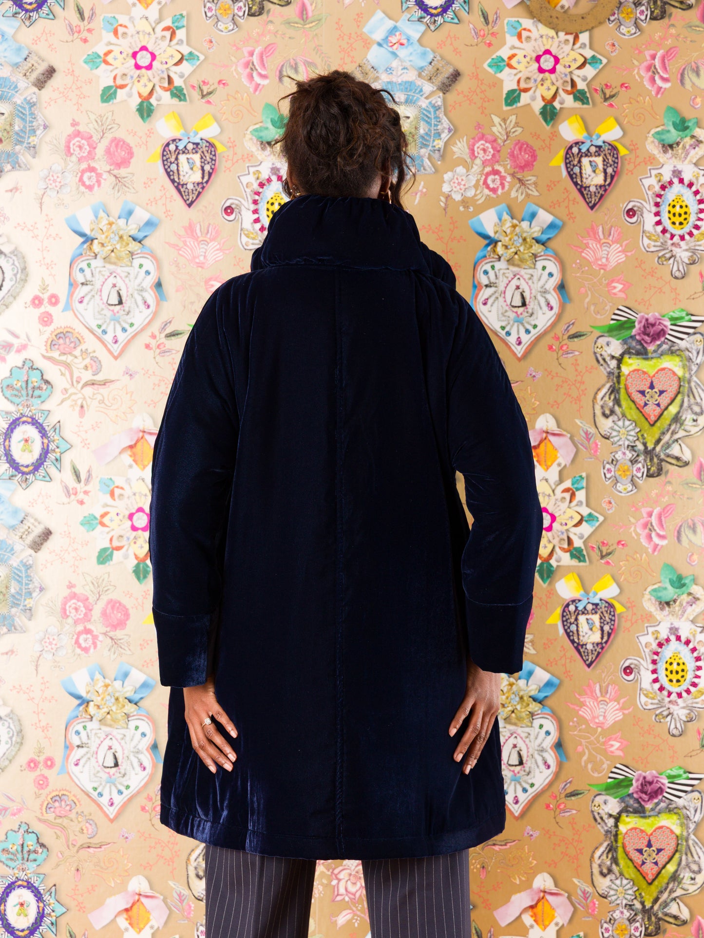 Cappotto Pamplona in velluto di seta