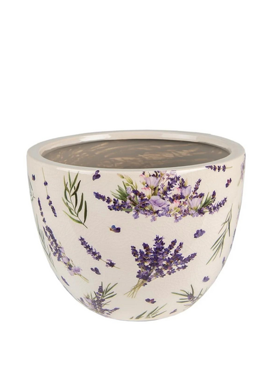 Round vase Purple, Beige