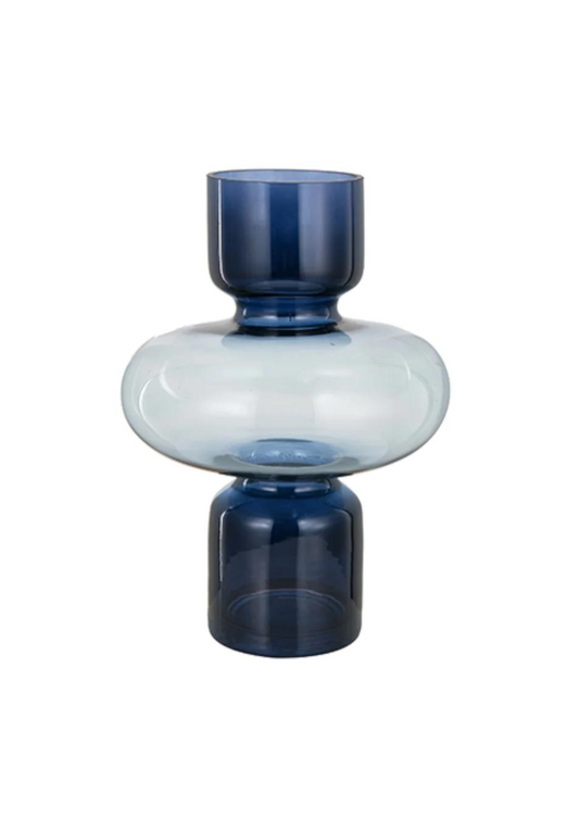 Irregular bulged glass vase