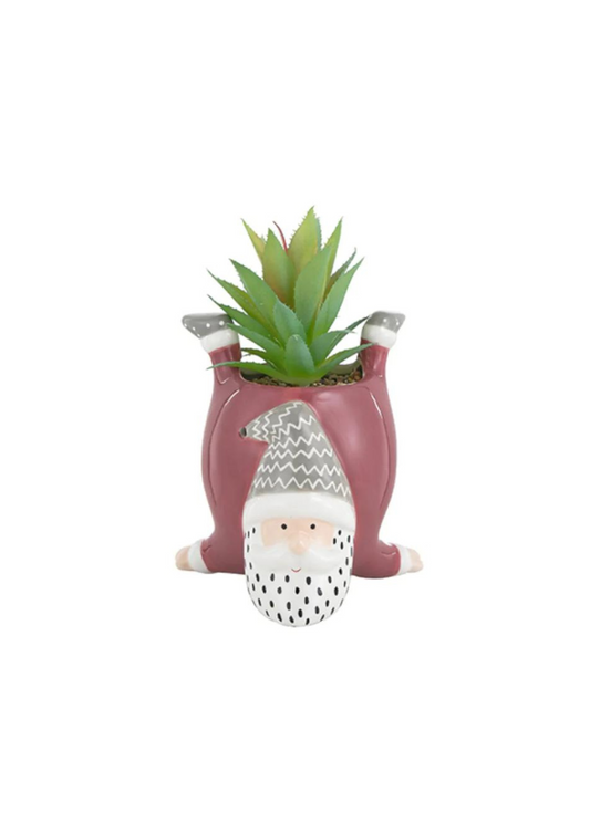 Pot with seedling - Santa Claus Upside Down