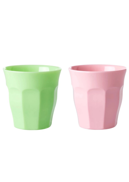 Melamine cup - Green/Pink